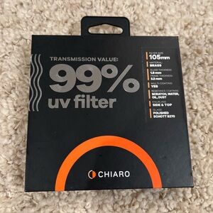 Brand New Open Box Chiaro 105MM 99% UV Camera Lens Filter Multi-Coated Brass